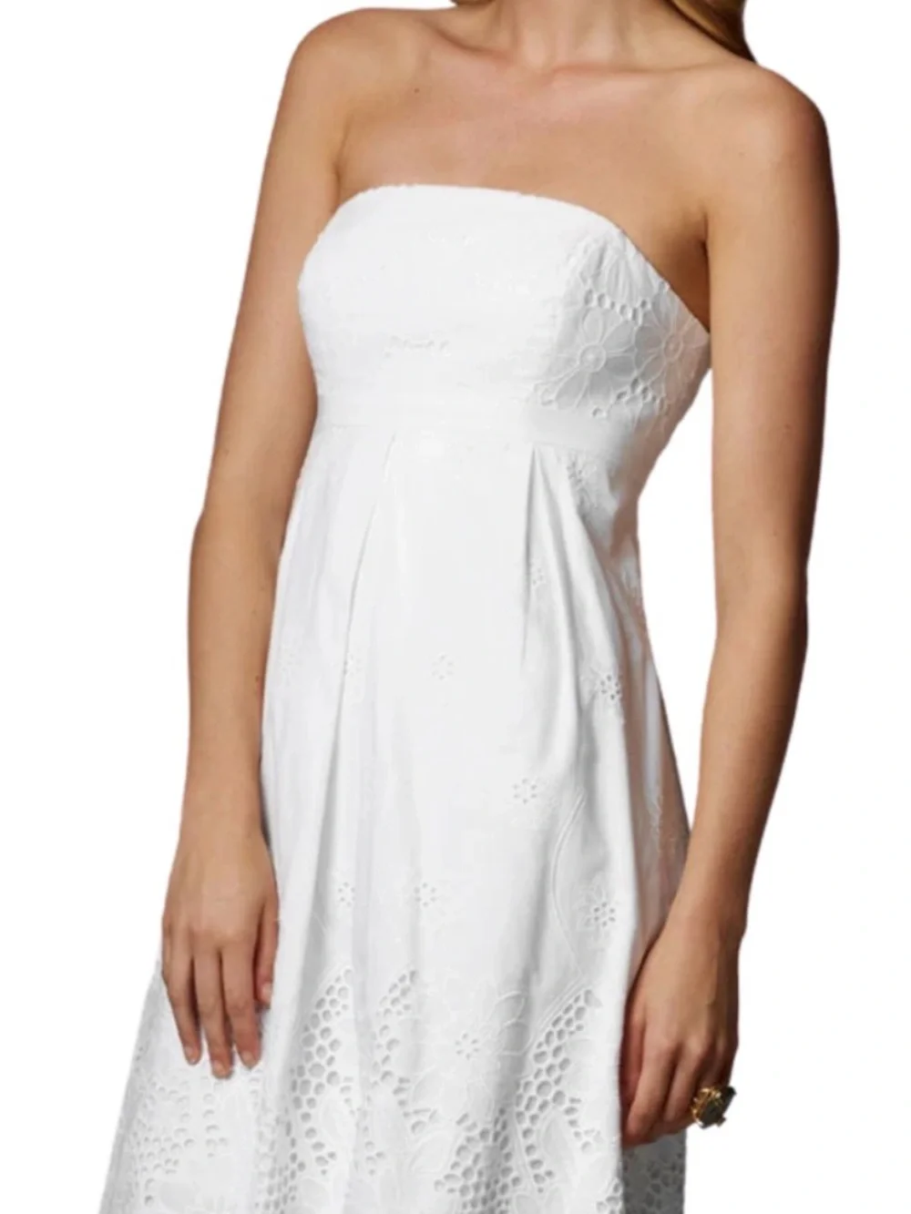 Lilly Pulitzer White Strapless Eyelet Dress - Picture 4 of 6